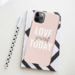 Coque iPhone Amour Positif Vous-Même Aujourd'Hui Citation Paste<br><div class="desc">Amour Positif Vous-Même Aujourd'Hui Citation Pastel Rose</div>