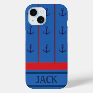 Étui iPhone ancre nautique personnalisé