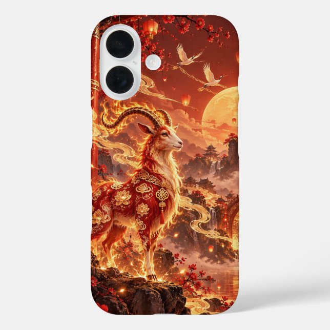 Étui iPhone Année du Chèvre du Zodiaque Chinois 20 (Verso)