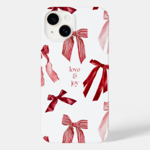 Étui iPhone aquarelle à ruban rouge