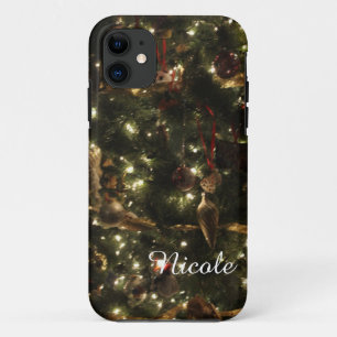 Étui iPhone arbre de Noël personnalisé