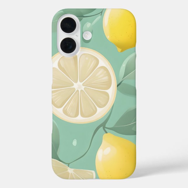 Étui iPhone au citron pastel (Verso)