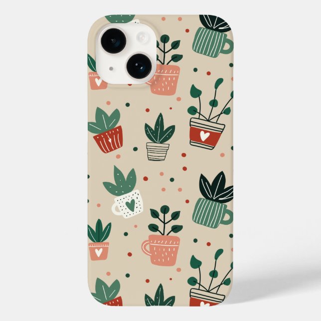 Étui iPhone avec motif je mouille mes plantes (Verso)