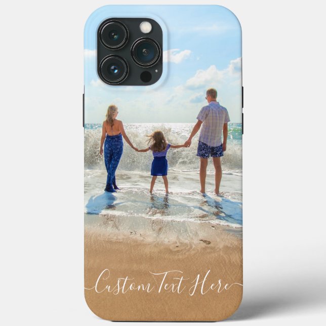 Étui iPhone avec photo et texte personnalisés Votr (Verso)