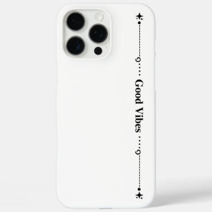 Étui iPhone blanc céleste "Good Vibes" minimaliste