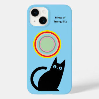 Étui iPhone bleu clair Anneaux de Tranquillité