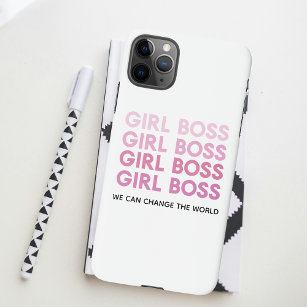 Coque iPhone Boss de fille rose moderne Meilleur cadeau de fill