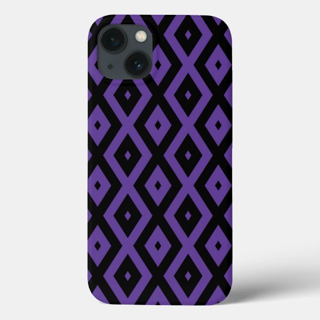 Étui iPhone Case-Mate à motif diamant violet et no (Verso)