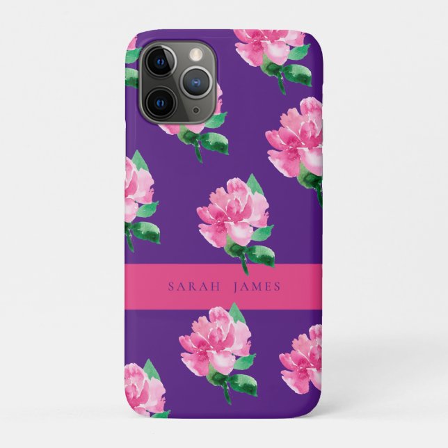 Étui iPhone Case-Mate à motif floral aquarelle per (Dos)