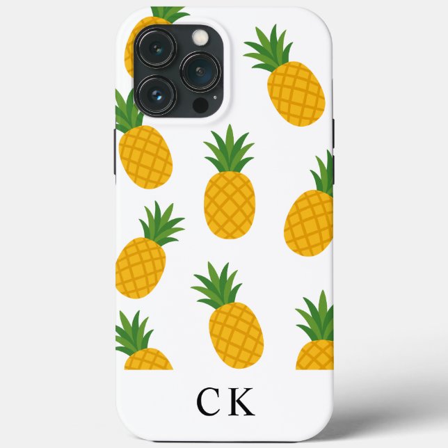 Étui iPhone Case-Mate ananas à monogramme personna (Verso)