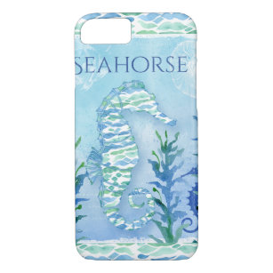 Etui iPhone Case-Mate Art moderne de plage de mer d'océan d'hippocampe