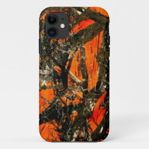 Etui iPhone Case-Mate "Camouflage de branche d'arbre orange "
