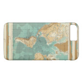 Etui iPhone Case-Mate Carte bathyorographical du monde (Dos (Horizontal))