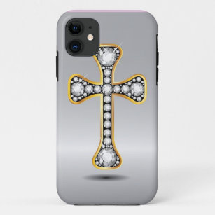 Etui iPhone Case-Mate Croix chrétienne avec des pierres de "diamant"