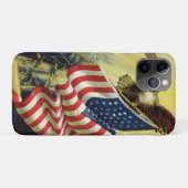 Etui iPhone Case-Mate Drapeau américain d'aigle patriotique vintage (Dos (Horizontal))