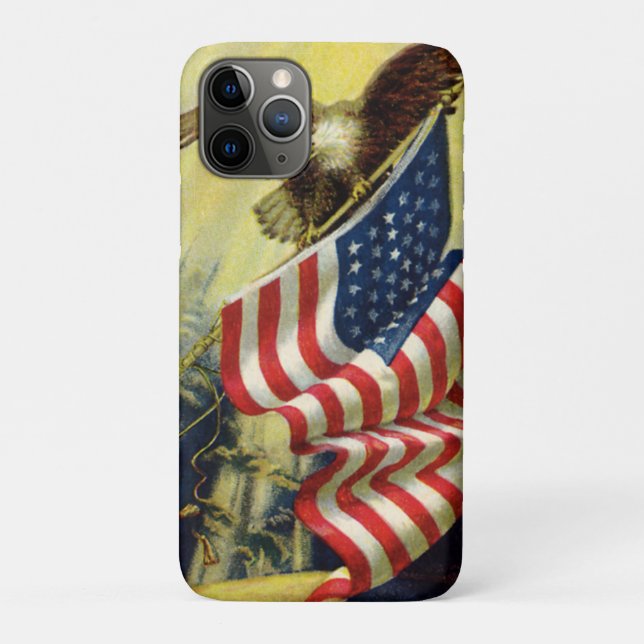 Etui iPhone Case-Mate Drapeau américain d'aigle patriotique vintage (Dos)