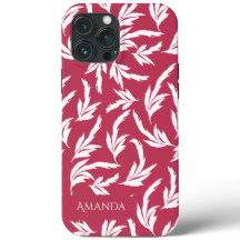 Étui iPhone Case-Mate feuilles Viva magenta