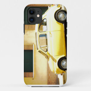 Etui iPhone Case-Mate Fiat jaune vintage 500 en Italie