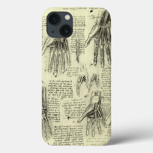 Etui iPhone Case-Mate L'anatomie de la main humaine de Léonard de Vinci (Back)