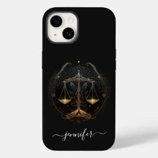 Étui iPhone Case-Mate Libra zodiaque noir et or