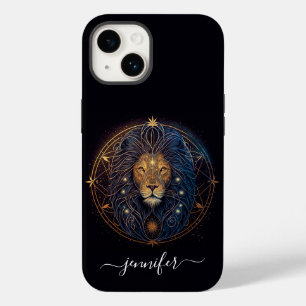 Étui iPhone Case-Mate Lion zodiaque noir et or