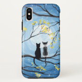 Etui iPhone Case-Mate Lune lunaire avec chats (Dos)
