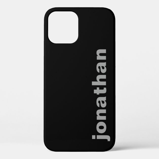 Étui iPhone Case-Mate Monogramme Moderne Noir (Verso)