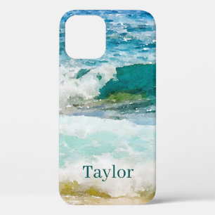 Étui iPhone Case-Mate Monogrammé Océan Aquarelle