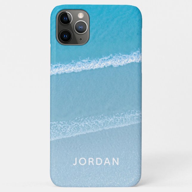 Étui iPhone Case-Mate Monogrammé Vagues d'Océan Bl (Dos)