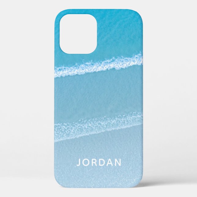 Étui iPhone Case-Mate Monogrammé Vagues d'Océan Bl (Verso)
