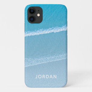 Étui iPhone Case-Mate Monogrammé Vagues d'Océan Bl