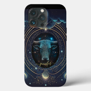 Étui iPhone Case-Mate Taureau zodiaque noir et or