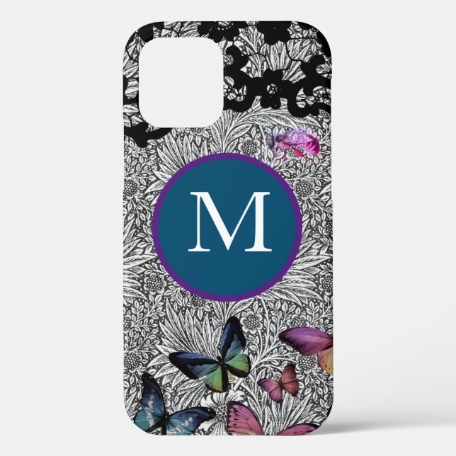 ÉTUI IPHONE CASE MATE William Morris BLACK LACE (Verso)