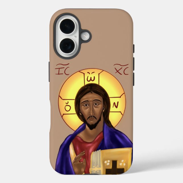 Étui iPhone Christ Icône - plusieurs tailles (Verso)