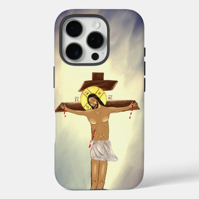 Étui iPhone Christ sur la Croix (plusieurs tailles (Verso)