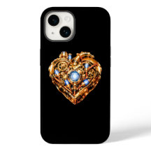 Étui iPhone Cœur Mécanique Steampunk Intriqué