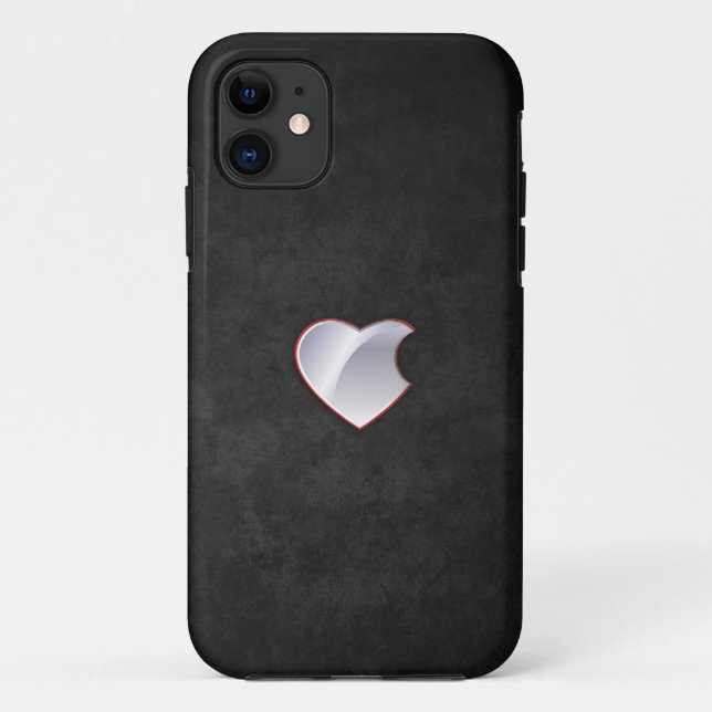 étui iphone coeur pomme (Dos)