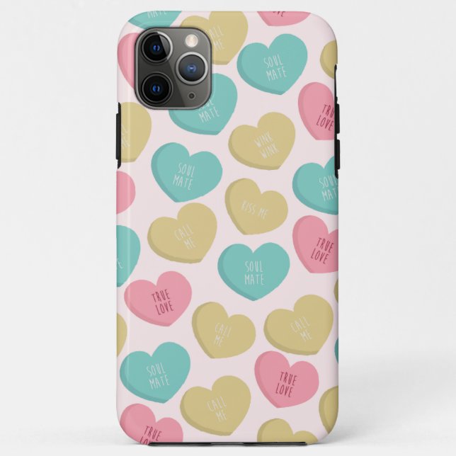 étui iphone conversation coeur en bonbon (Dos)