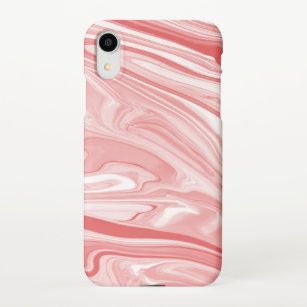 Coque iPhone Corail/Blanc "Taffy Swirl"