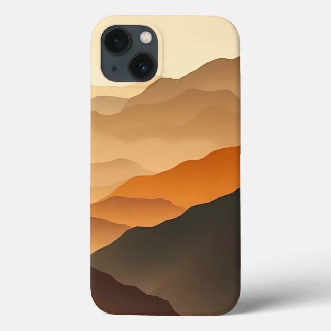 Étui iPhone Dégradé Tons Terre Désert (Verso)