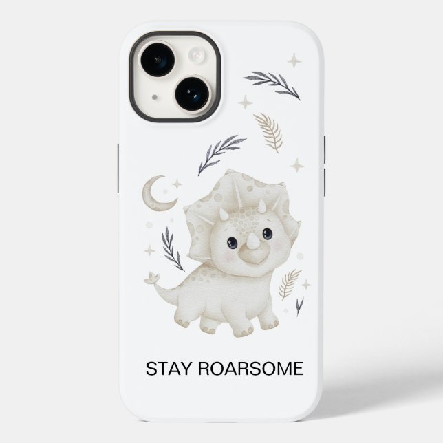 Étui iPhone Dinosaure Boho Mignon - Restez Formida (Verso)