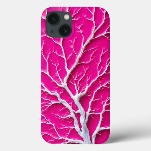 Étui iPhone en rose fuchsia pour femmes à motif de