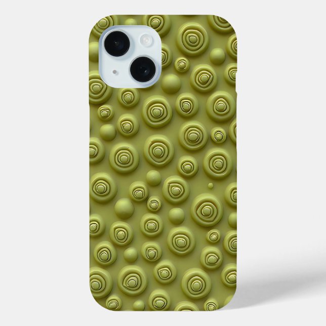 Étui iPhone en spirale vert olive Style mat (Verso)