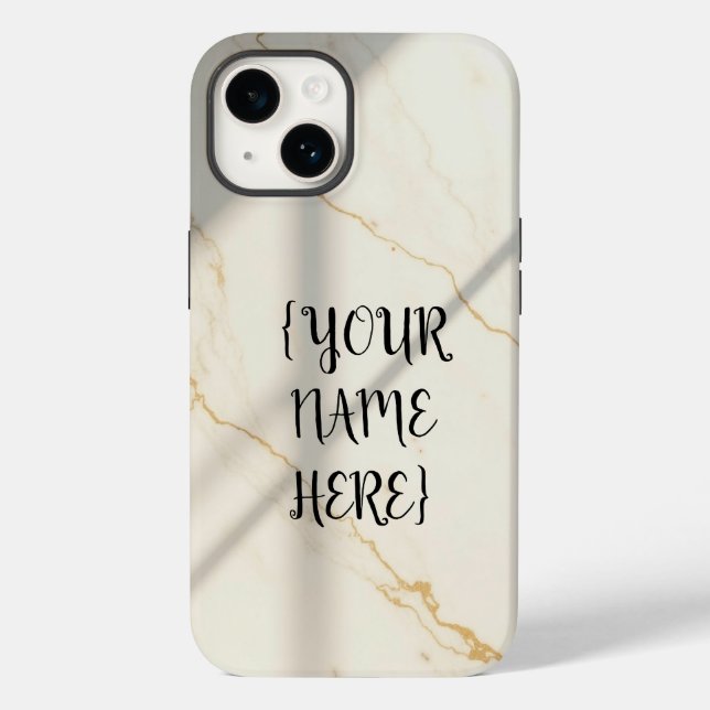 Étui iPhone en style robuste avec marbre et monogr (Verso)