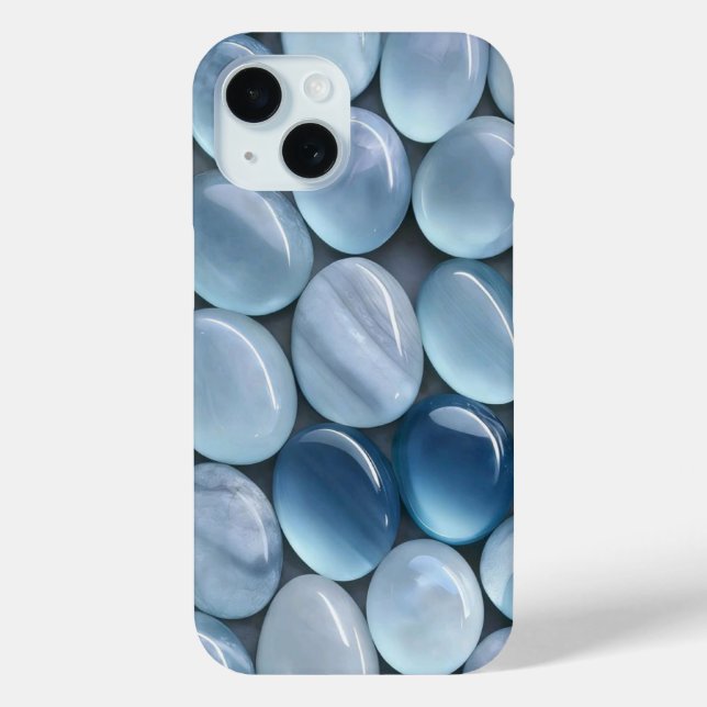 Étui iPhone esthétique Blue Stones (Verso)