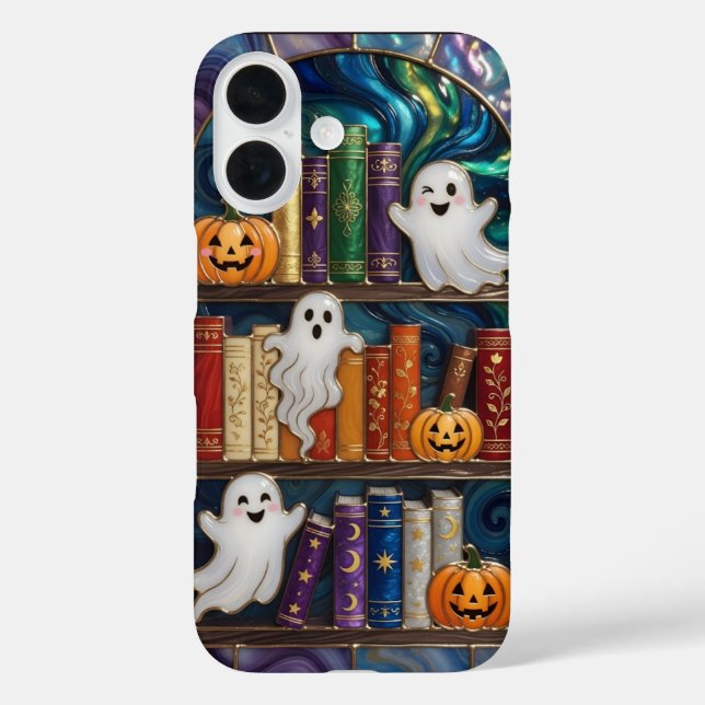 Étui iPhone esthétique épouvantable Livres fantôme (Verso)