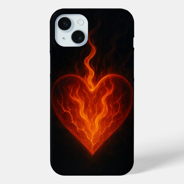 Étui iPhone esthétique Inner Fire – Cœur Brûlant (Verso)