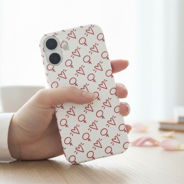 Étui iPhone Féministe Cœur Girl Power (Créateur téléchargé)