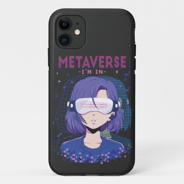 Étui iPhone fille anime lunettes de réalité virtue (Dos)