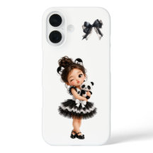 Étui iPhone Fille Coquette Mignonne Panda Nœud Noi